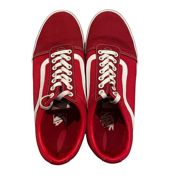 VANS Old Skool Racing Red & True White Shoes size 10 - Picture 2 of 6